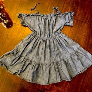 Crewcuts Denim Off-the-Shoulder Dress